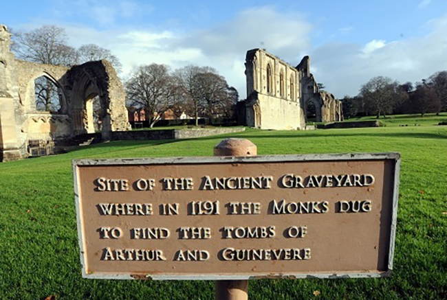 King Arthur's burial place in Glastonbury Abbey. Photographer: Fran Stothard/Staff. Date: 09/12/11 Reporter:.Wendy Best Copyright: Northcliffe Media Ltd.